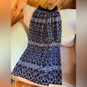Blue A-Line Maxi Skirt